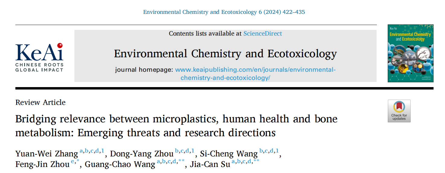 苏佳灿团队最新ECE关注外卖中微塑料对机体骨代谢影响