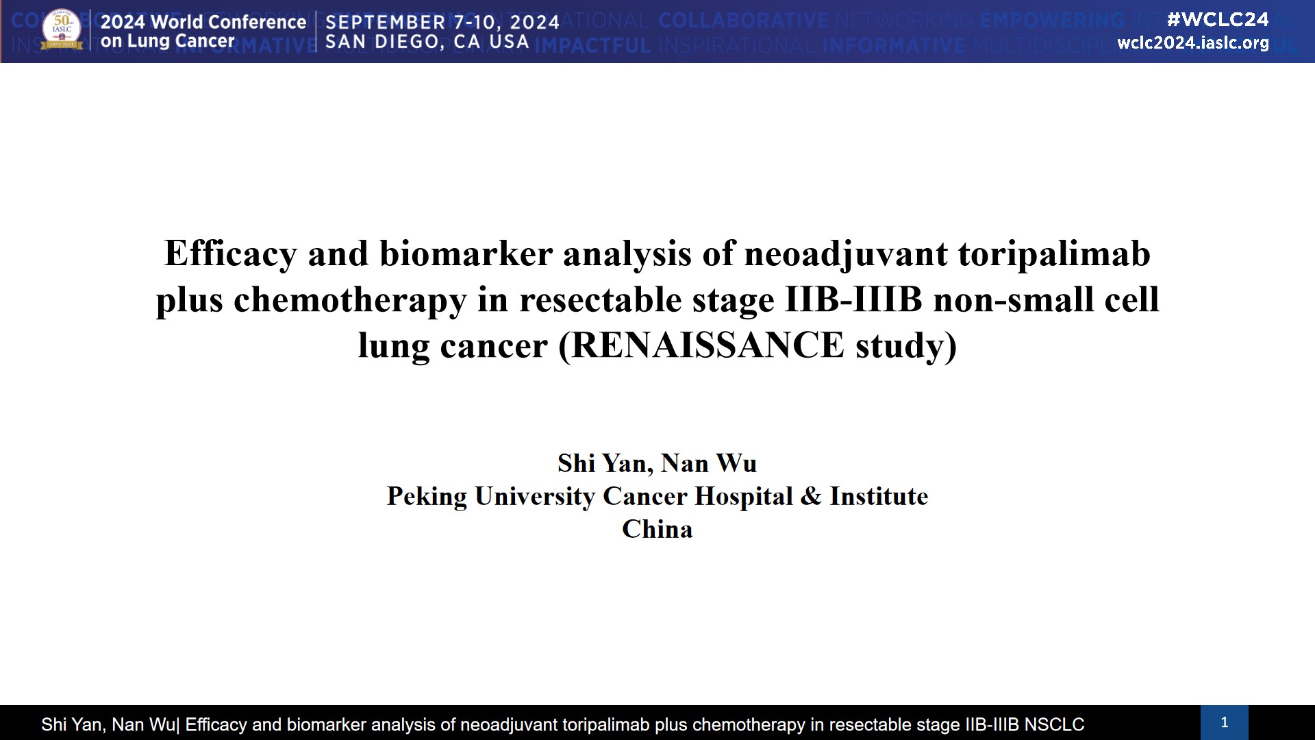 2024 WCLC 口头报告 | 臻和科技cfDNA甲基化检测平台助力可切除非小细胞肺癌患者接受新辅助化免治疗疗效评估